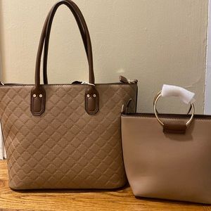 2 piece tote & handbag set. Never used
